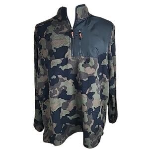 Starter Pullover Mens XL Camouflage 1/4 Zip Fleece Outdoors